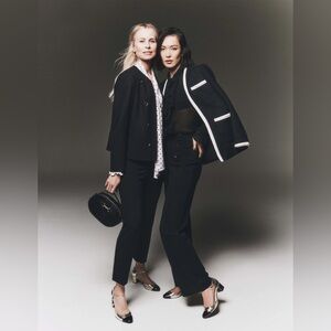 NWT ANNE KLEIN Black Slim Ankle Front Pleat Pant - Size 16